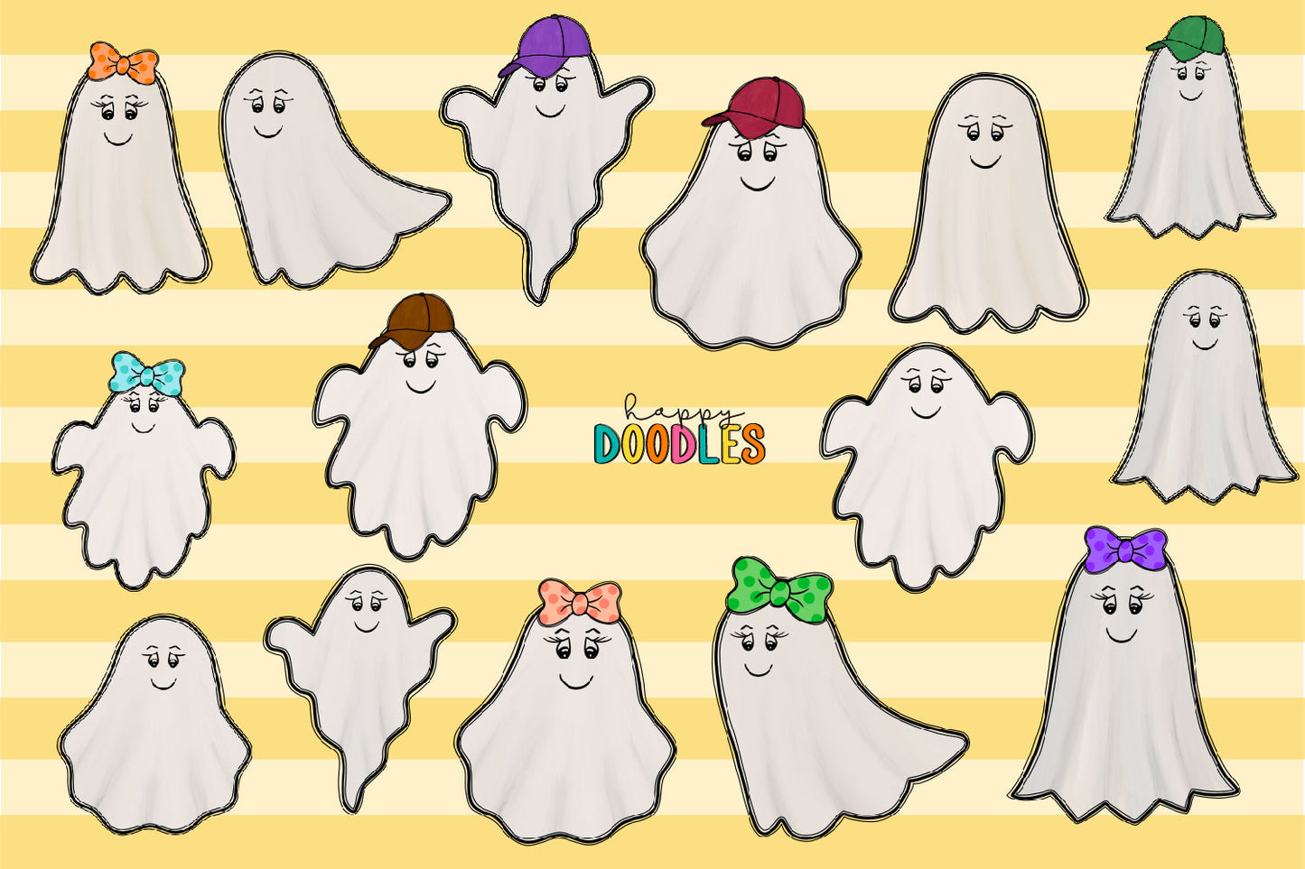 Make Your Own Ghost Family Clipart Bundle